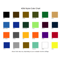 400d Nylon Color Chart